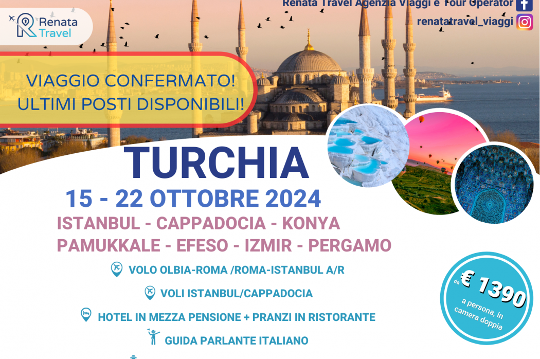 TURCHIA 15-22 OTTBRE  SITO CONFERMATO