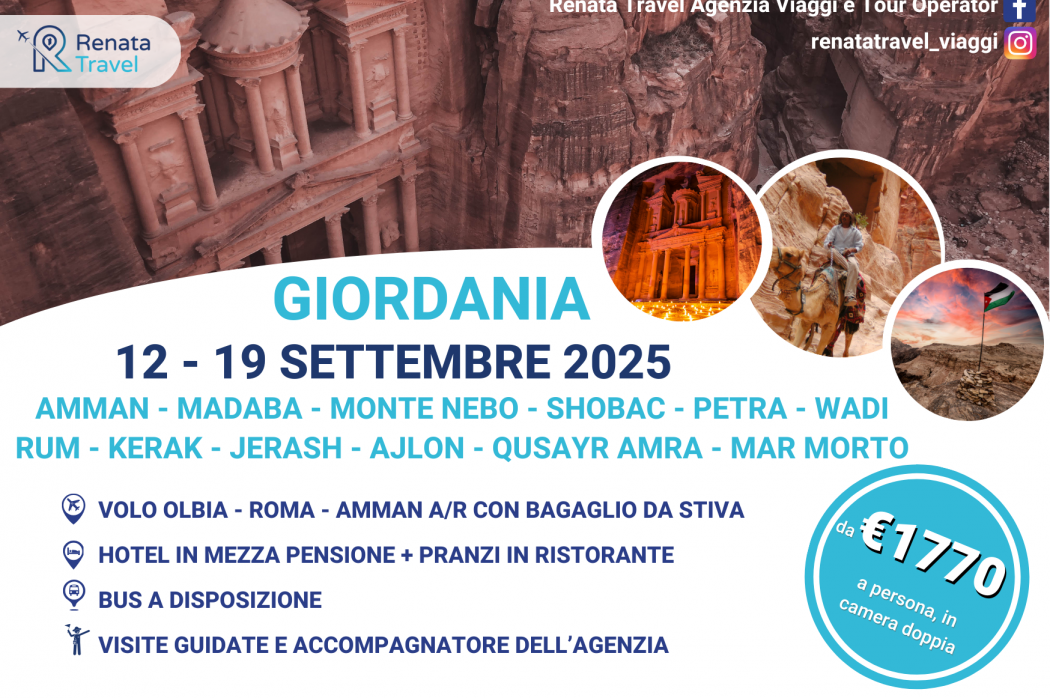 GIORDANIA 12 - 19 SETTEMBRE 2025 COPERTINA SITO