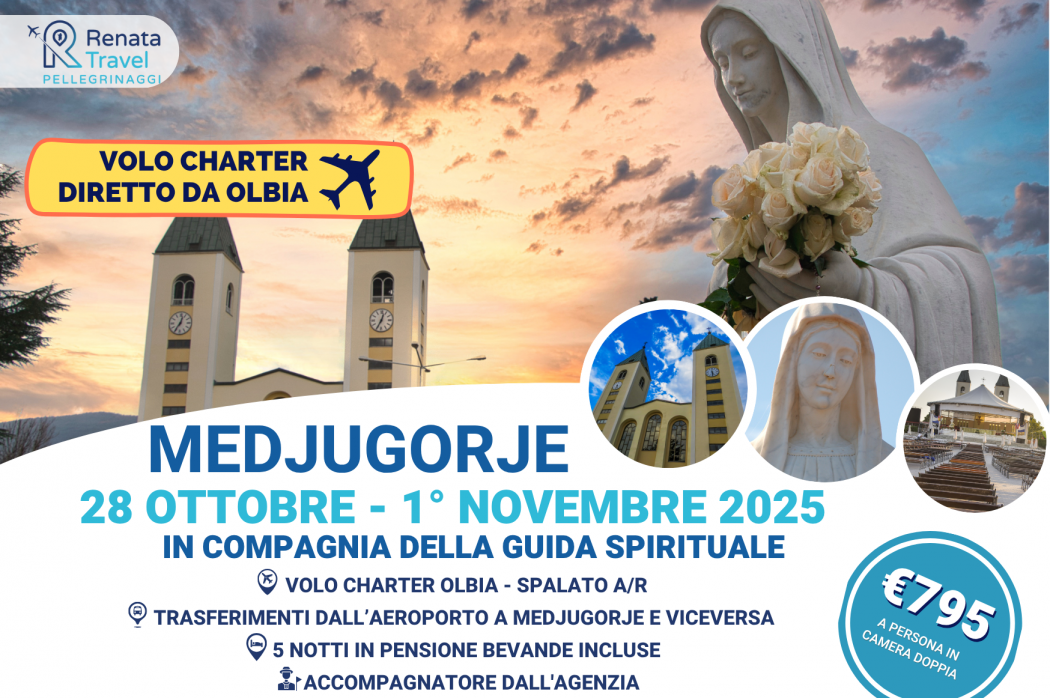 MEDJUGORJE 28 OTTOBRE - 1° NOVEMBRE 2025 COPERTINA SITO