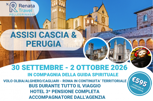 ASSISI NORCIA CASCIA 5 - 7 GIUGNO 2026 COPERTINA SITO