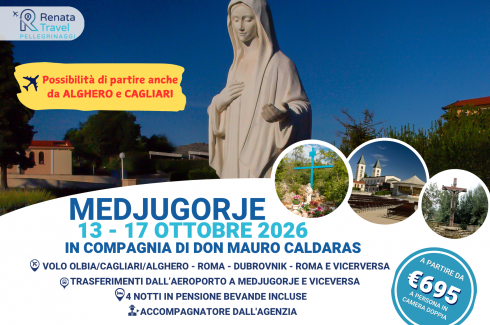 MEDJUGORJE 13 - 17 OTTOBRE 2026 COPERTINA SITO